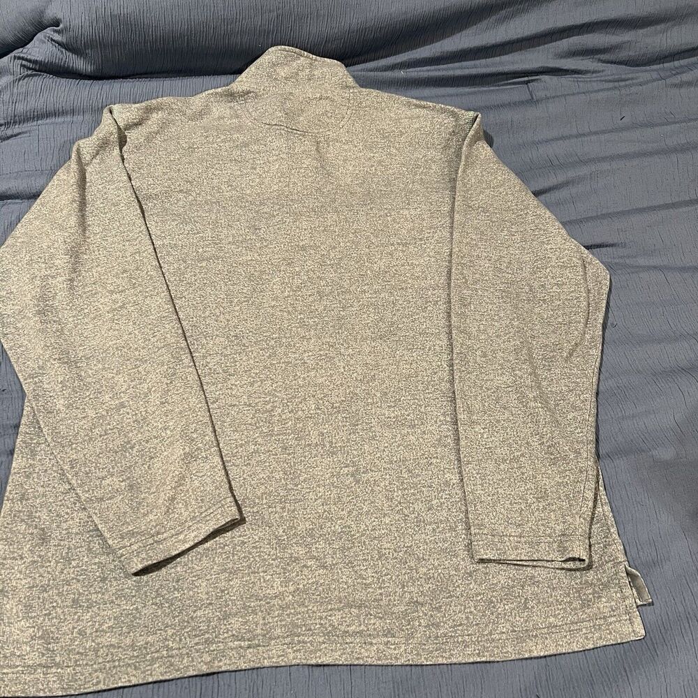 IZOD Saltwater Men's‎ L Quarter Zip Fleece Relaxed Classics Sweatshirt Green - Picture 4 of 4